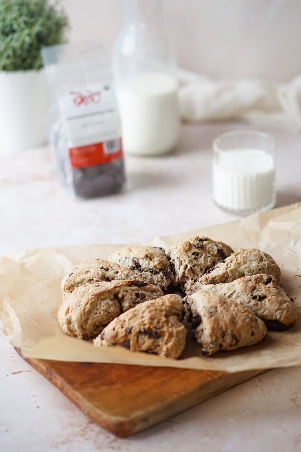 Vegan Chocolate Chip Scones - Bixby Chocolate
