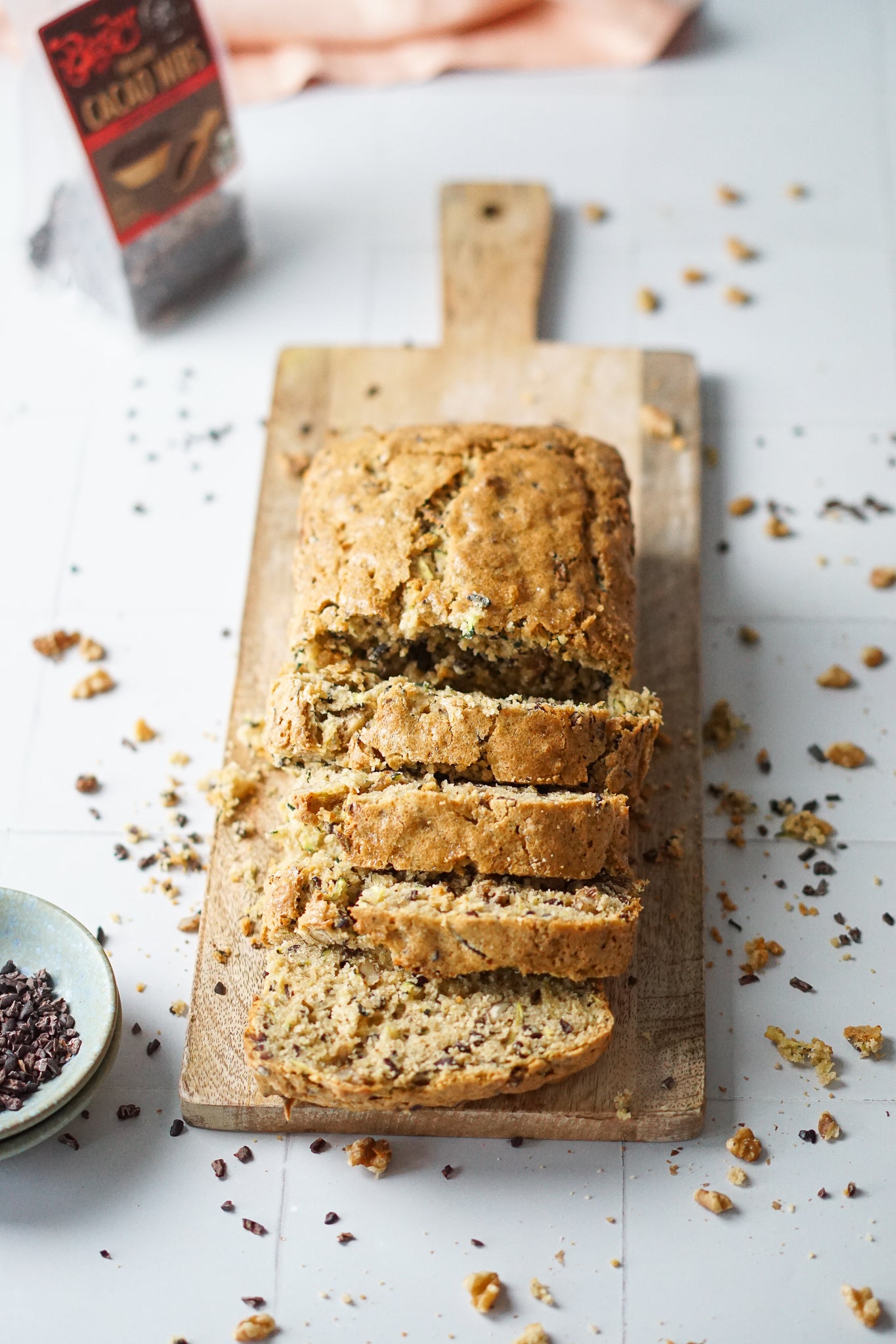 Zucchini Bread with Cacao Nibs