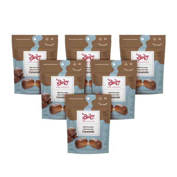Milk Chocolate Sea Salt Caramels--6 Pouches - Bixby Chocolate