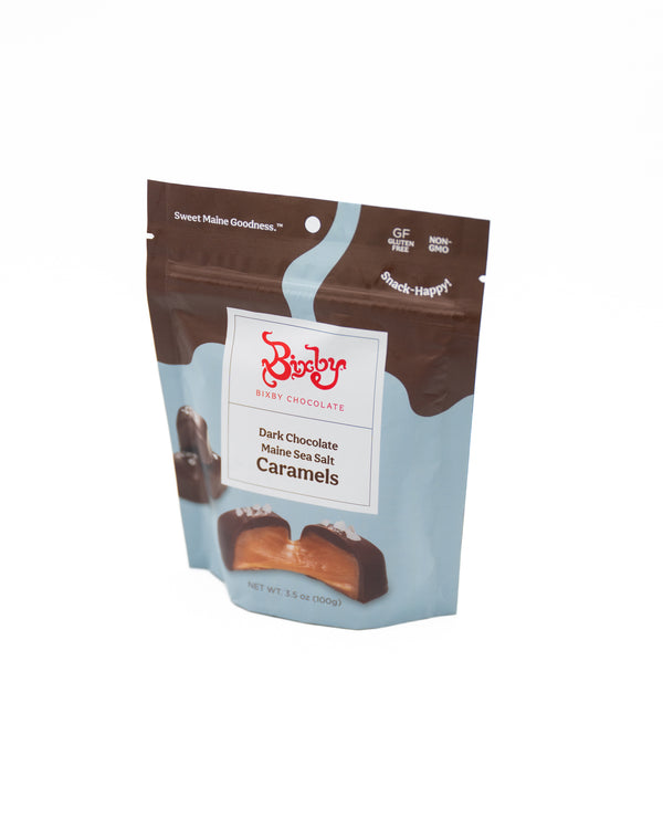 Dark Chocolate Sea Salted Caramels Non GMO - Bixby Chocolate