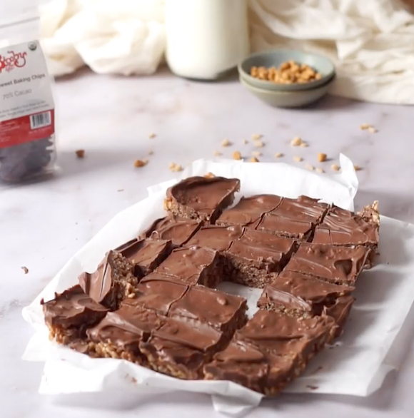 Vegan Double Chocolate Scotcheroos! 😍