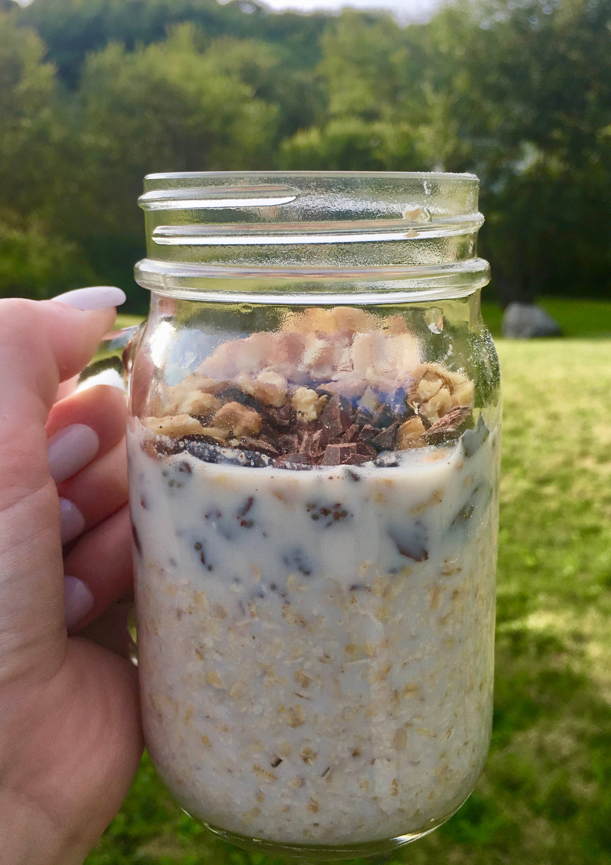 Quick and Healthy Bixby Chocolate Chip Banana Bread Overnight Oats
