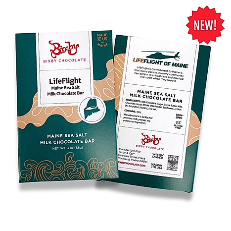 LifeFlight Maine Sea Salt Milk Chocolate Bar