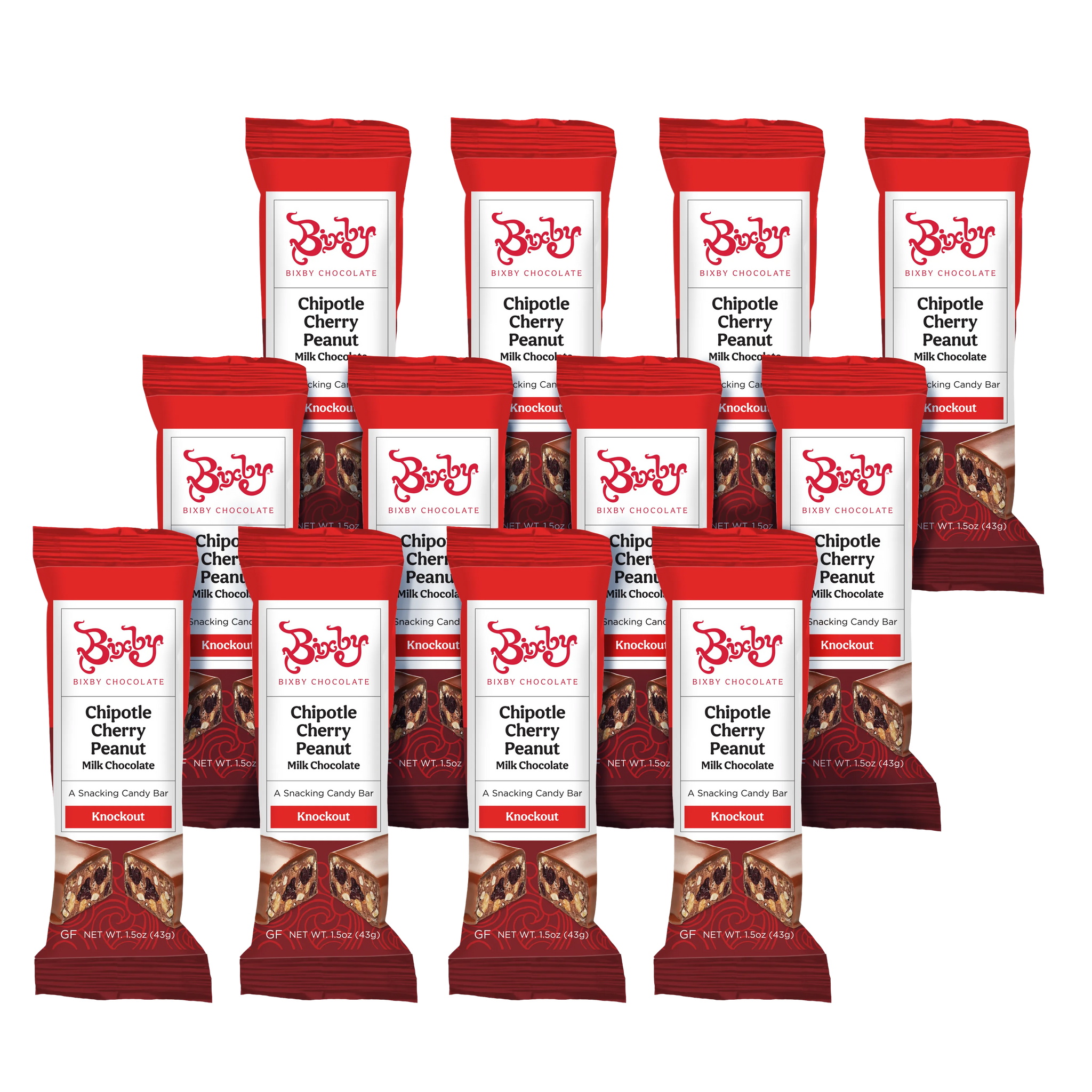 Knockout Bixby Bar -Milk Chocolate+Chipotle+Peanuts+Bing Cherries Knockout Bixby Bar -Milk Chocolate+Chipotle+Peanuts+Bing Cherries