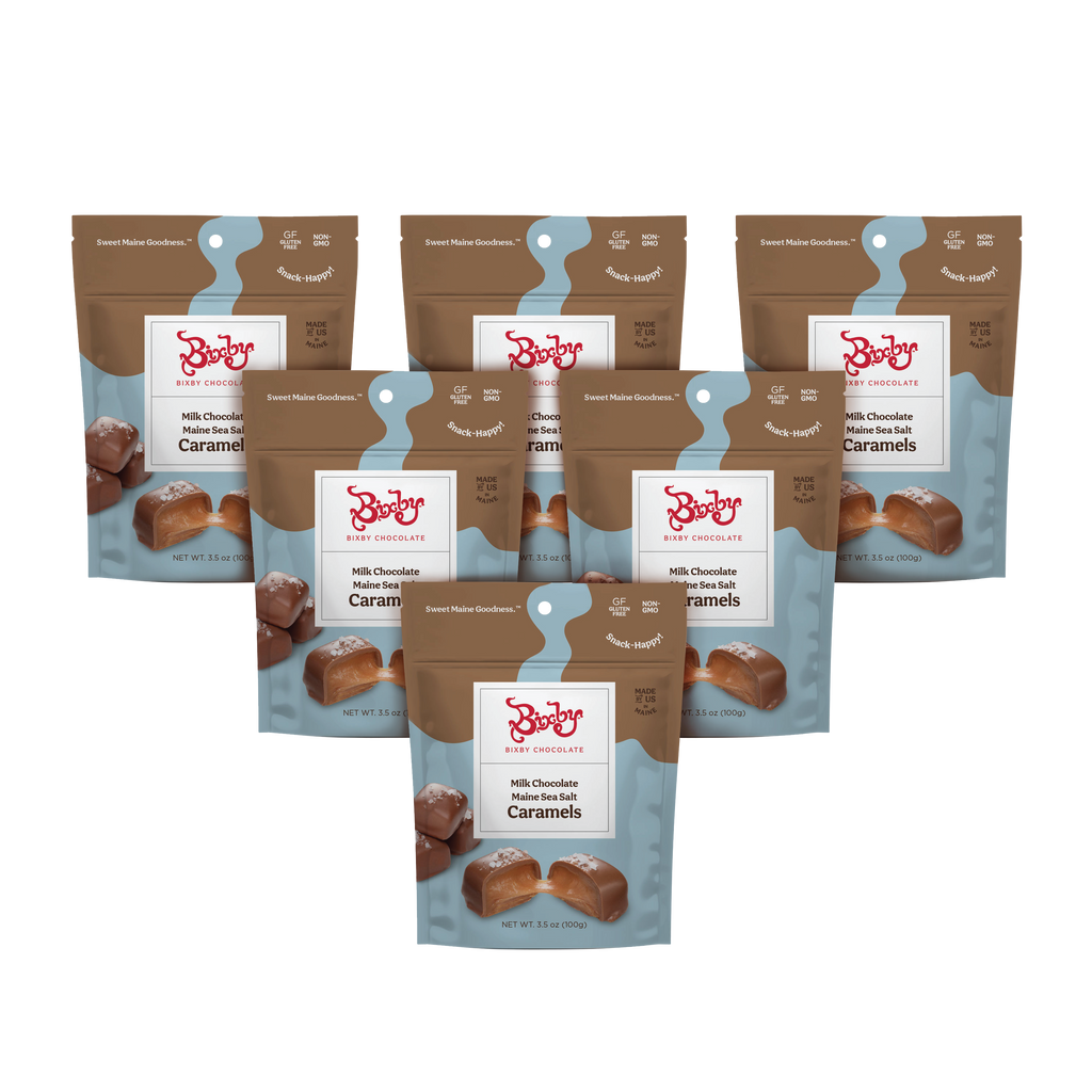 Milk Chocolate Sea Salt Caramels--6 Pouches - Bixby Chocolate