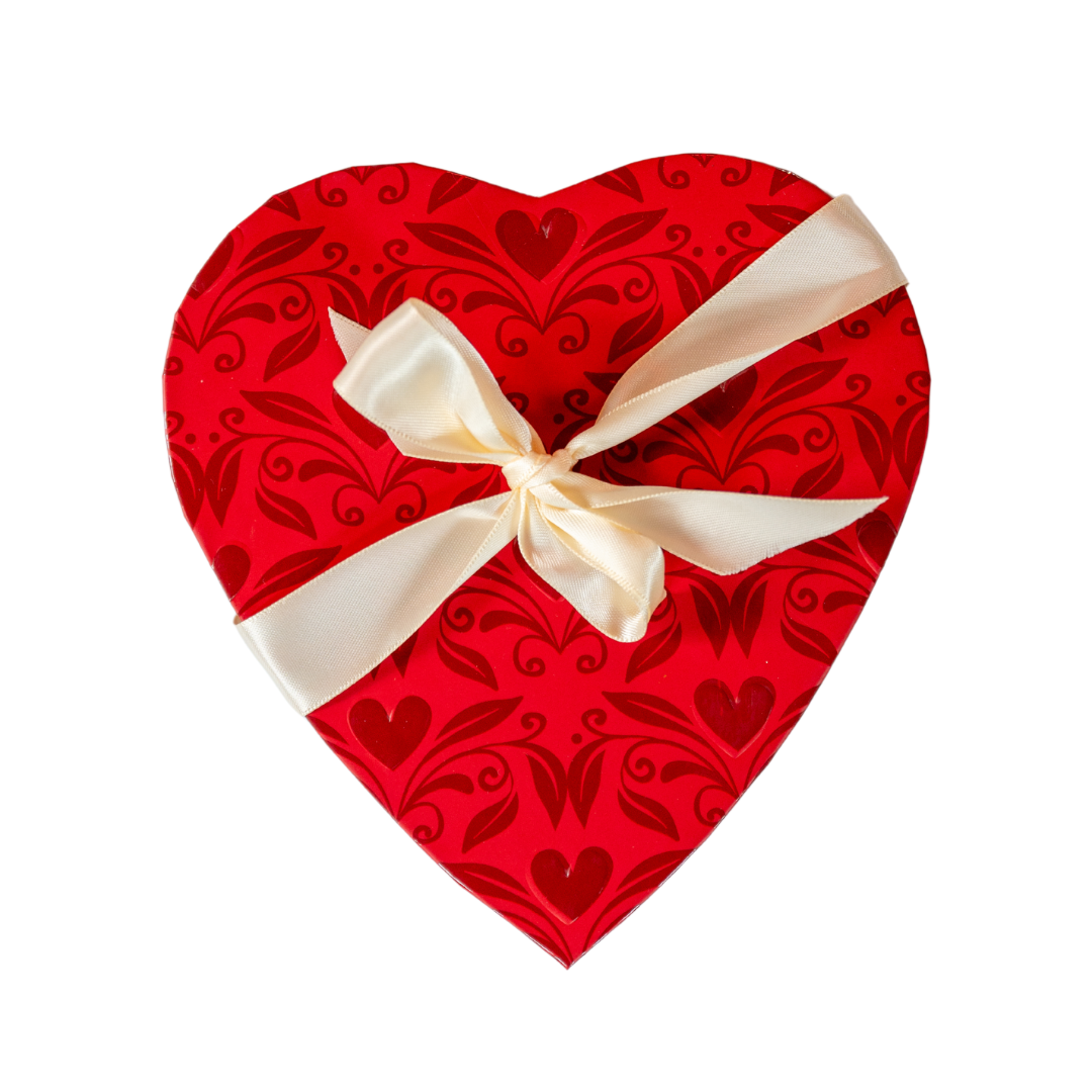 Valentine&#39;s Day Heart Caramel Assortment Mixed Dark + Milk Caramel