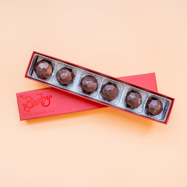 Bourbon with Bourbon Barrel Cured Heirloom Salt Bon Bon