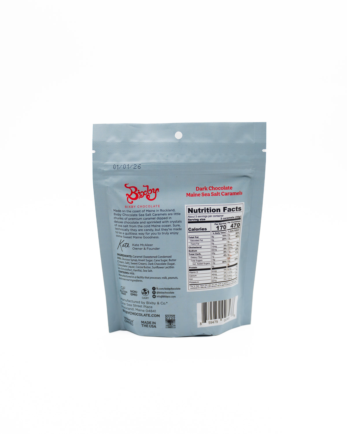 Dark Chocolate Sea Salted Caramels--6 Pouches