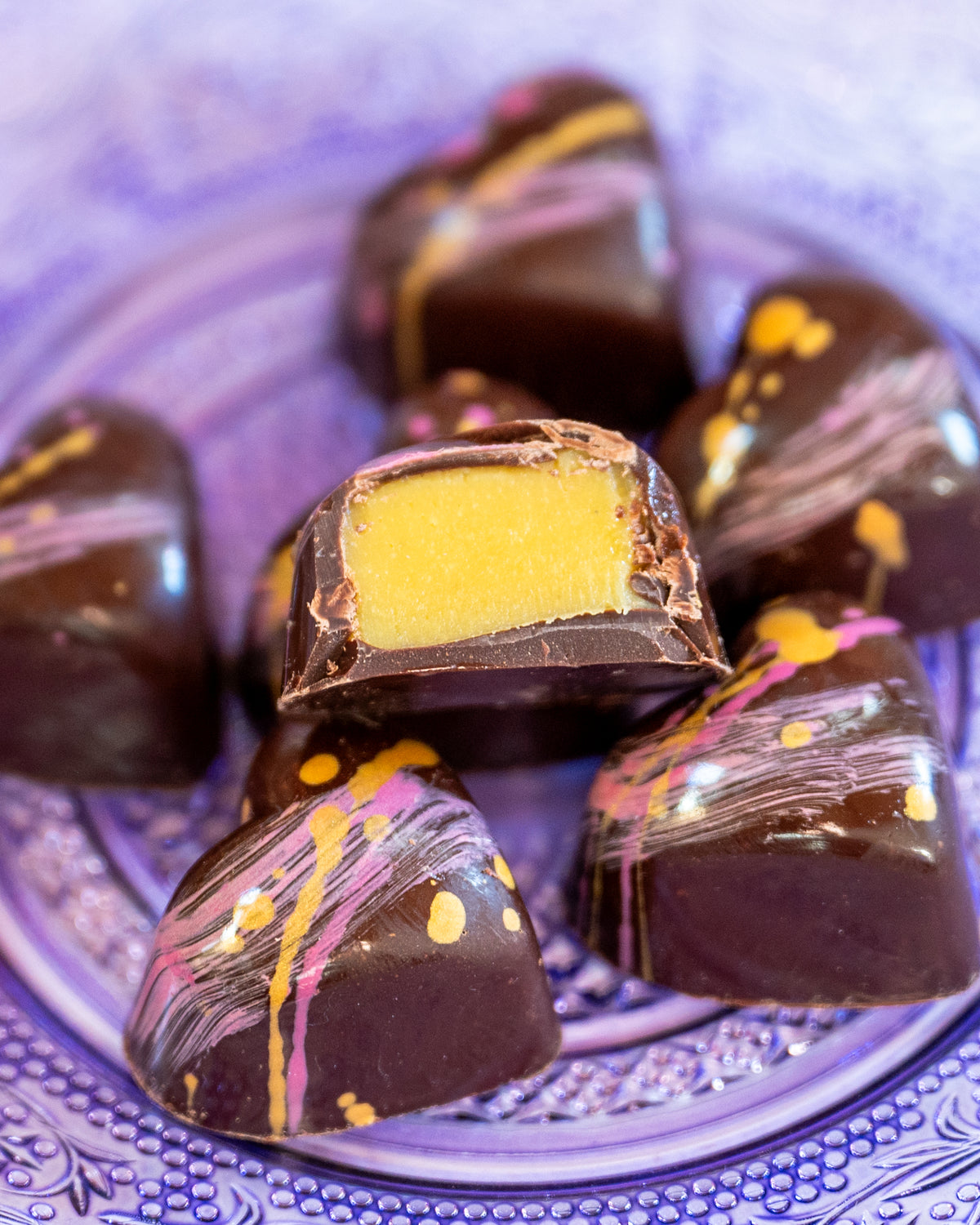 Heart-Shaped Bonbon Trio Gift Box