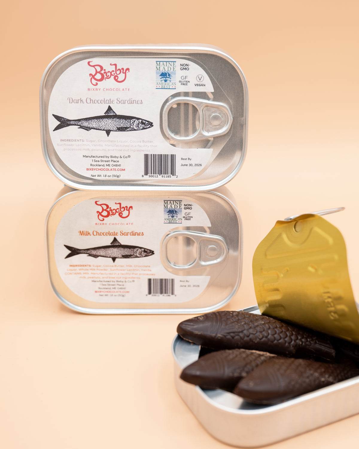 Chocolate Sardines, Tinned