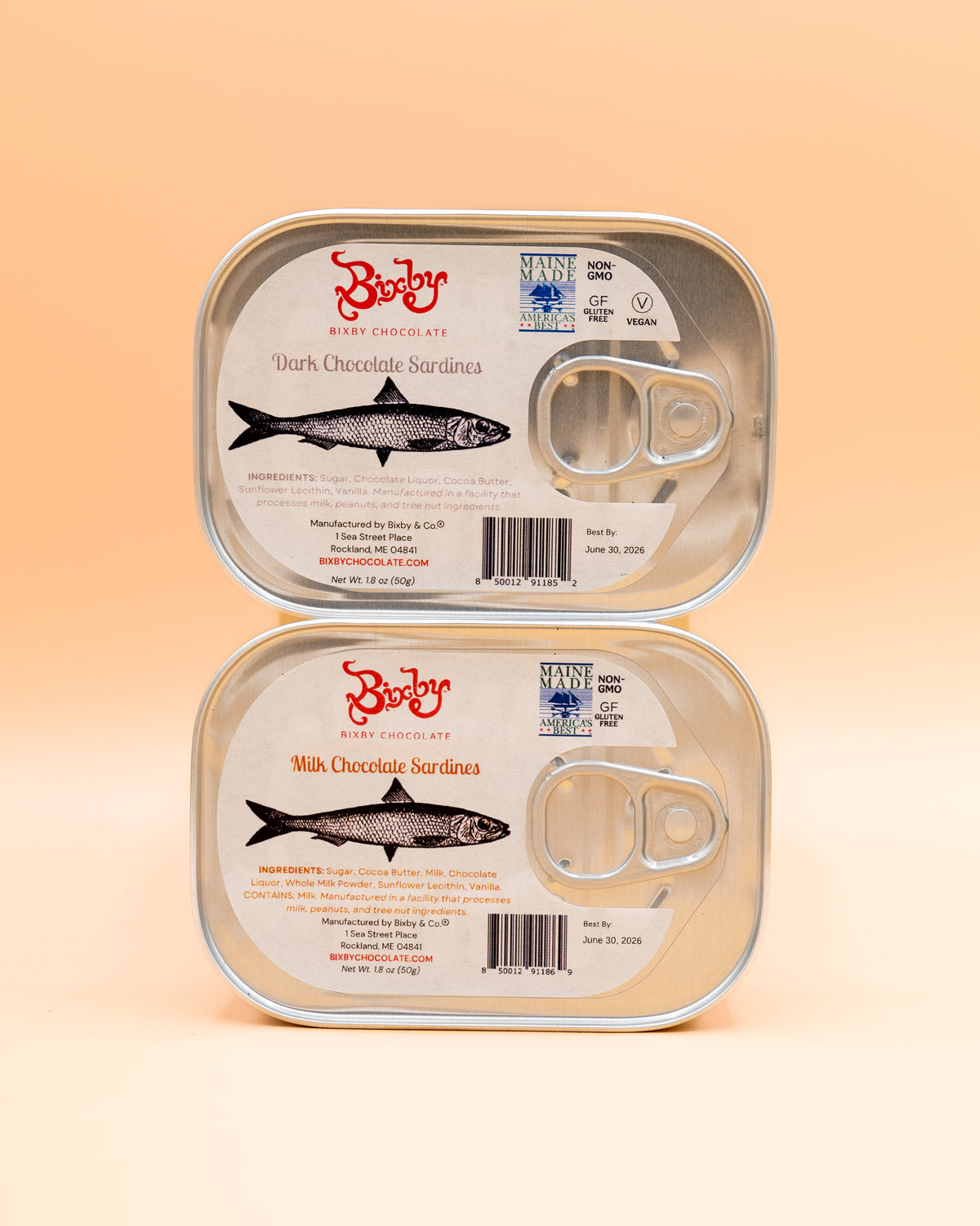 Chocolate Sardines, Tinned