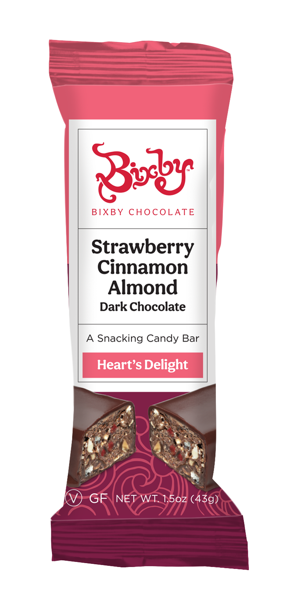 Heart&#39;s Delight® - Dark Chocolate + Almonds + Strawberries + Cinnamon (Vegan)