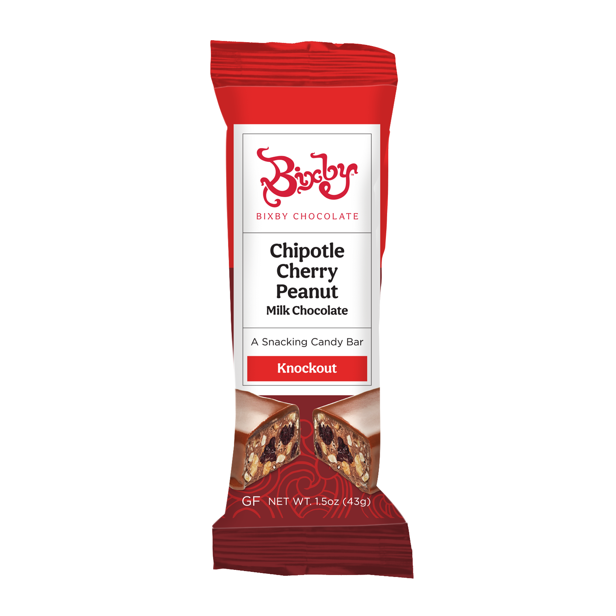 Knockout Bixby Bar -Milk Chocolate+Chipotle+Peanuts+Bing Cherries Knockout Bixby Bar -Milk Chocolate+Chipotle+Peanuts+Bing Cherries