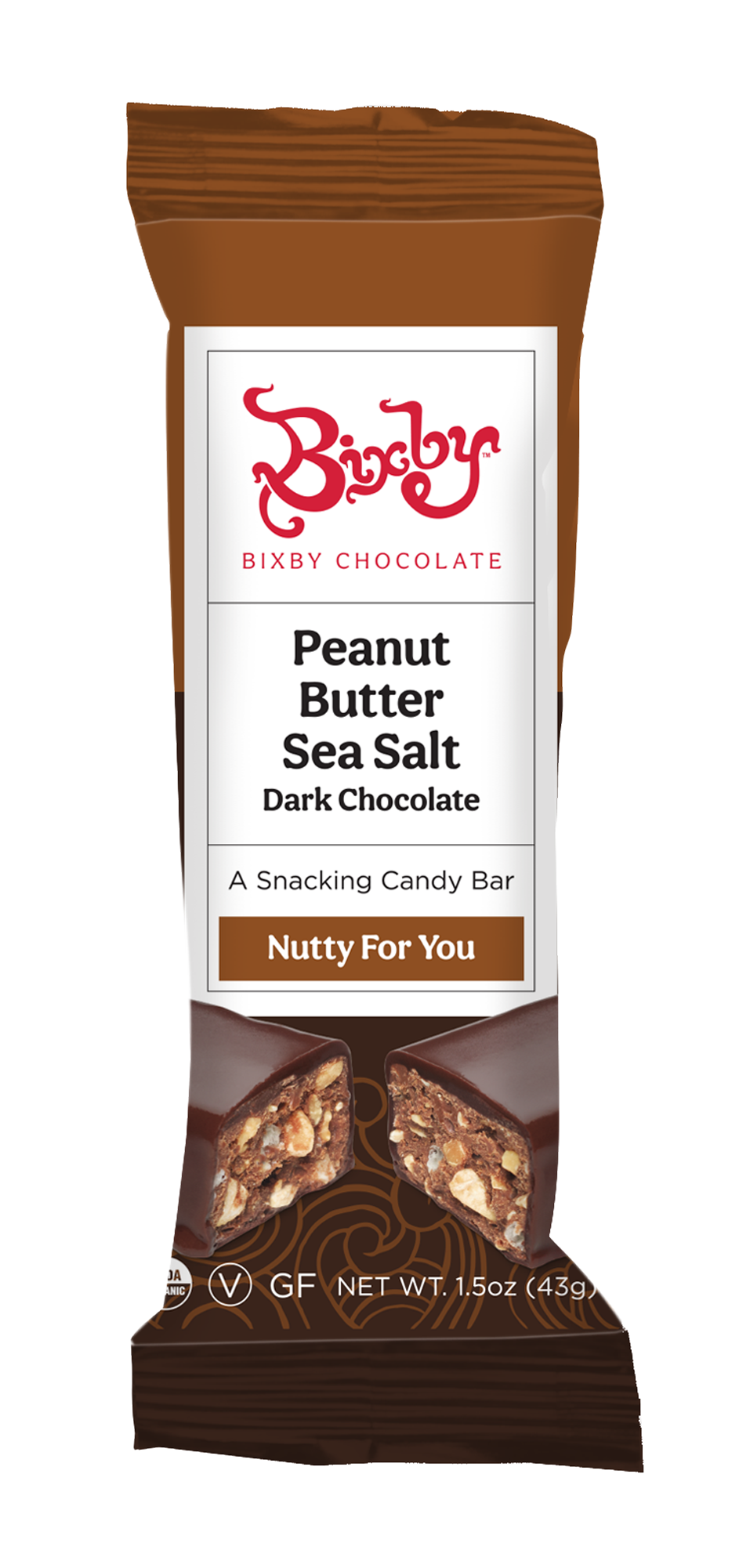Nutty for You® - Dark Chocolate + Crunchy Peanut Butter + Maine Sea Salt (Vegan)