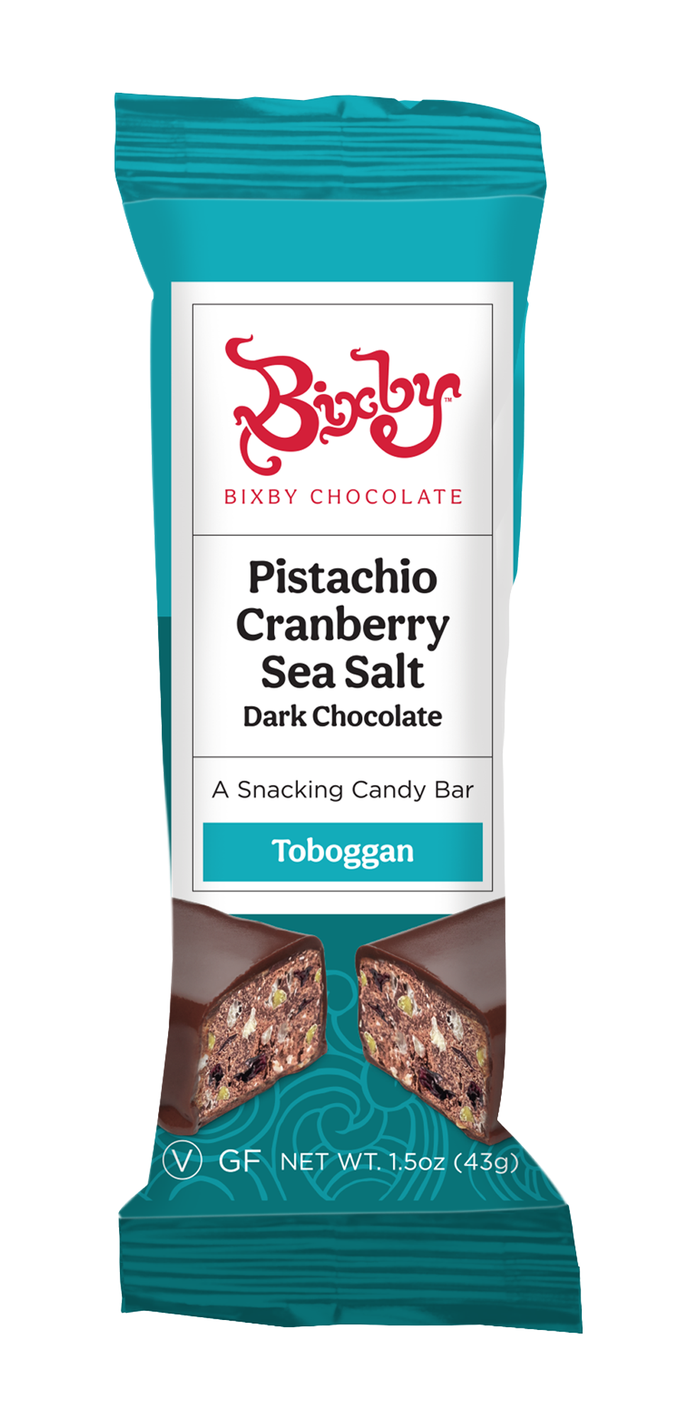 Toboggan® - Dark Chocolate+Pistachios+Cranberries+Maine Sea Salt (Vegan)