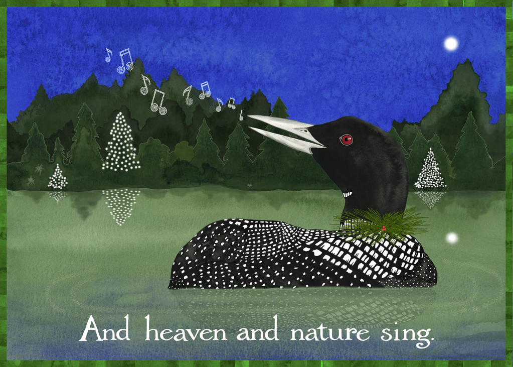 Heaven and Nature Sing Holiday Greeting Card