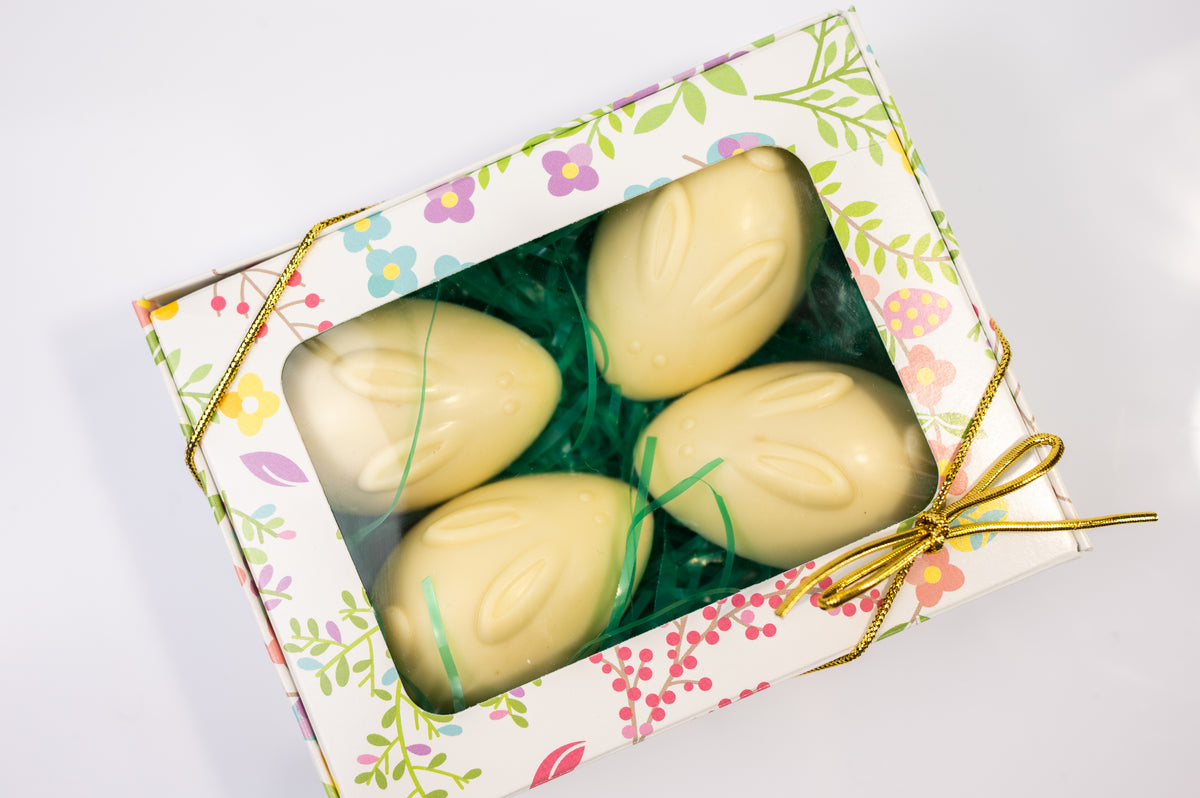 White Chocolate Peanut Butter Filled Bunny Gift Boxes