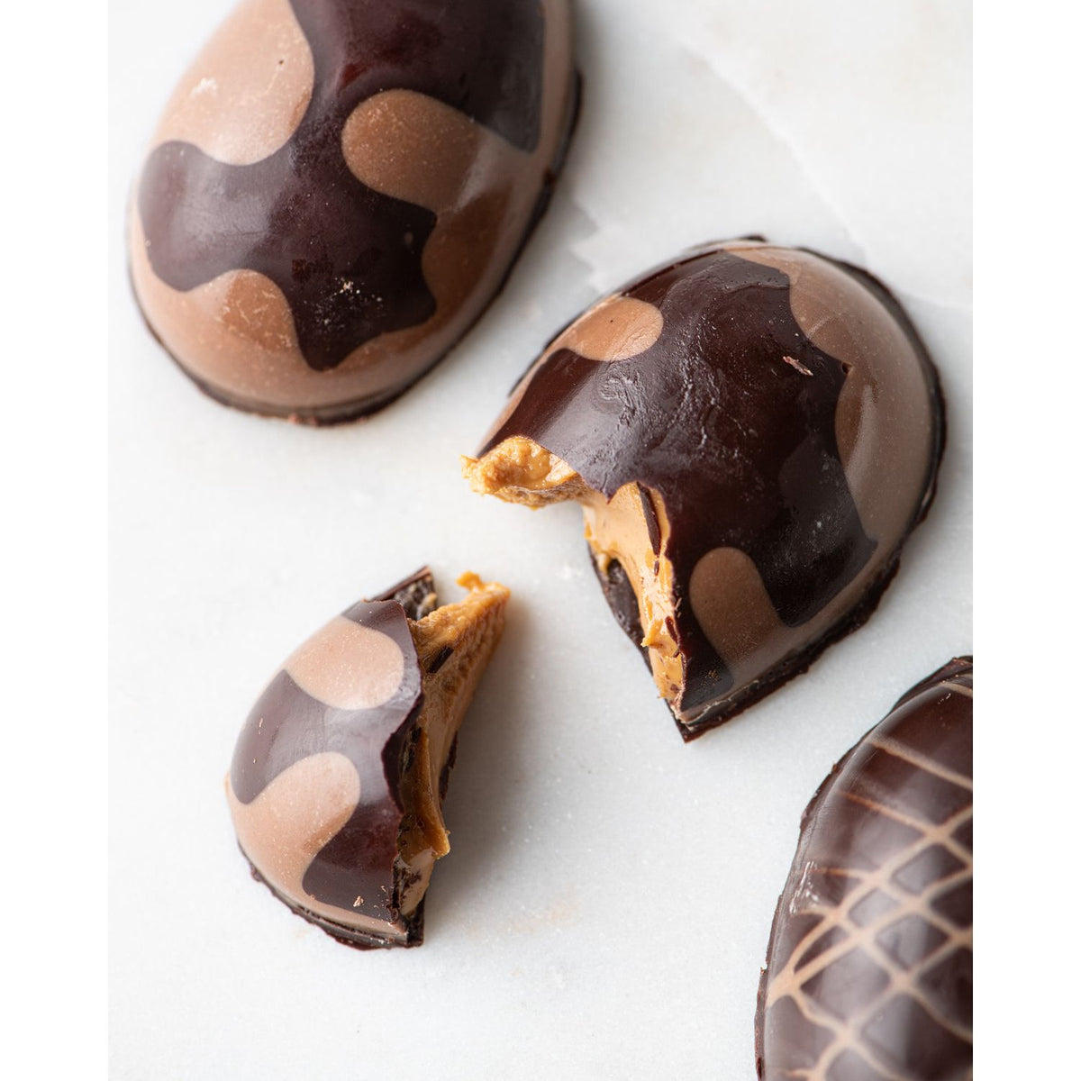 Peanut Butter Ganache Chocolate Eggs