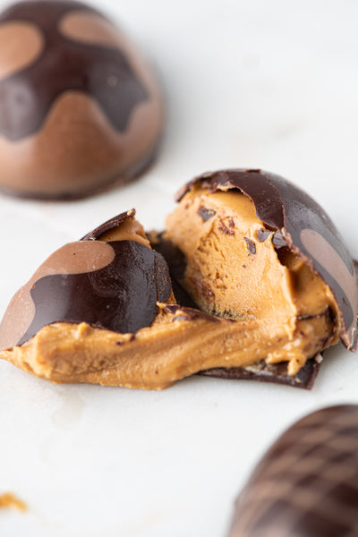 Peanut Butter Ganache Chocolate Eggs - Bixby Chocolates